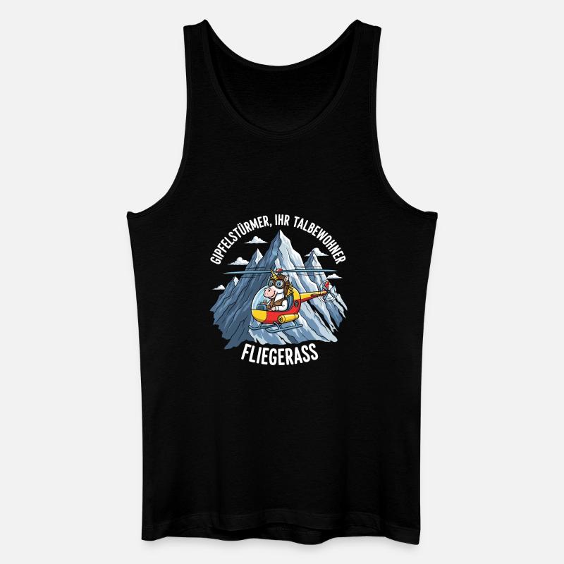 Einhorn-Pilot - Männer Bio Tank Top - Schwarz