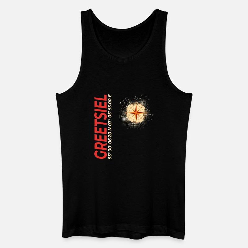 Greetsiel - Männer Bio Tank Top - Schwarz