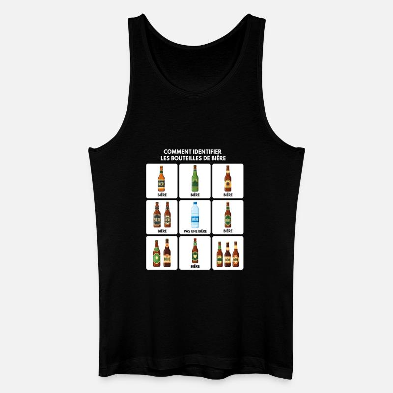 Bier-Identifizierungs-Guide - Männer Bio Tank Top - Schwarz