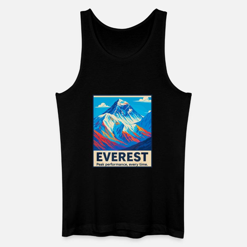 Everest – Peak Performance - Männer Bio Tank Top - Schwarz