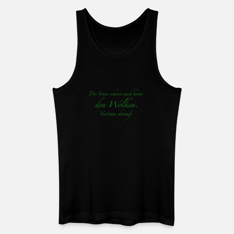 Sonnenlicht hinter Wolken Spruch - Männer Bio Tank Top - Schwarz