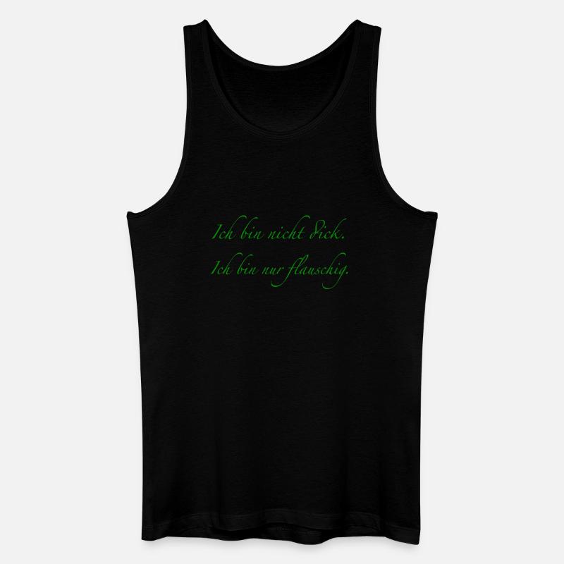 Ich bin nicht dick. - Männer Bio Tank Top - Schwarz