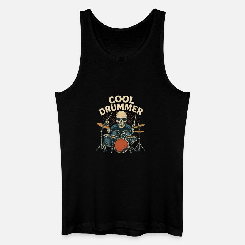 Cool Drummer - Männer Bio Tank Top - Schwarz