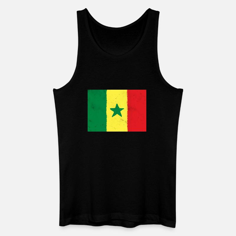 Flagge von Senegal - Männer Bio Tank Top - Schwarz