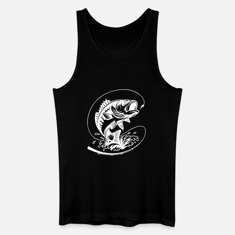 Dynamische Barschfisch-Illustration - Männer Bio Tank Top - Schwarz