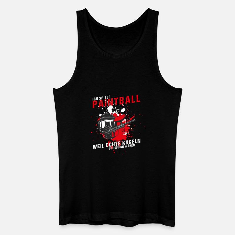 Paintball - Männer Bio Tank Top - Schwarz