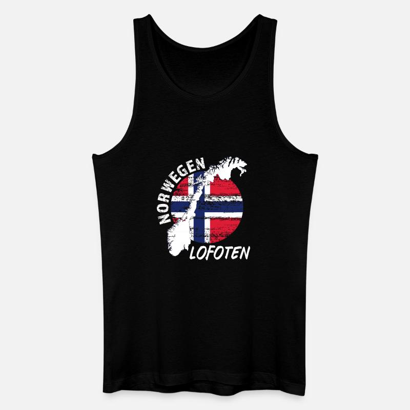 Lofoten - Männer Bio Tank Top - Schwarz