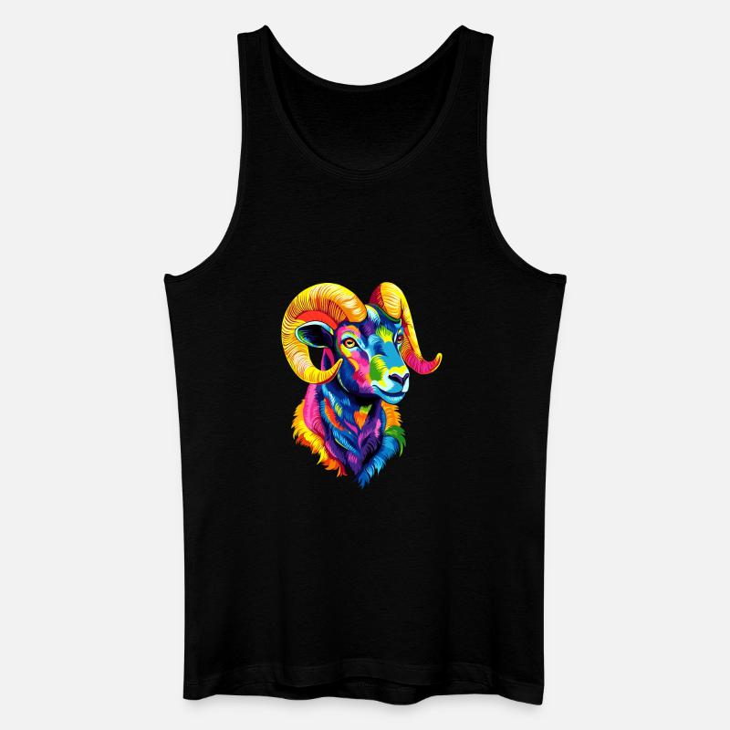 Ariete muflone Ariete Pecora Selvatica Pecora Maschio - Canotta ecologica da uomo - nero