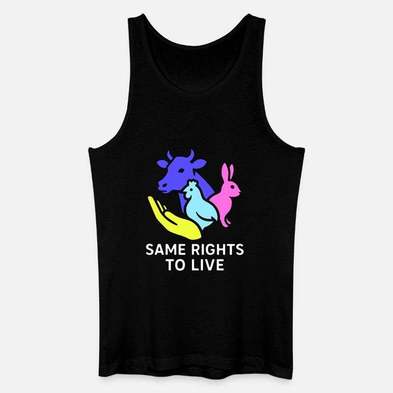 same rights to live - Männer Bio Tank Top - Schwarz