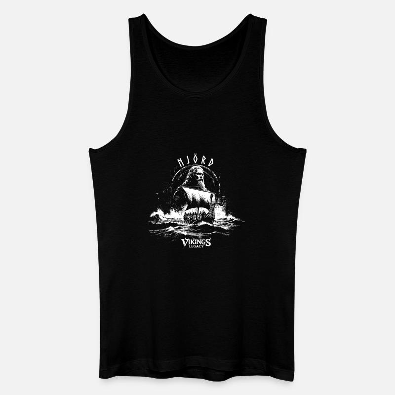 Njörd - der Wikinger Meeresgott - Männer Bio Tank Top - Schwarz