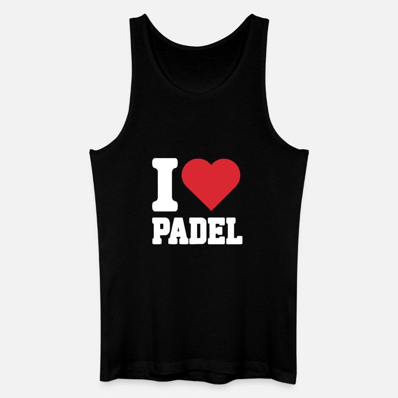 Ich liebe Padel - Männer Bio Tank Top - Schwarz