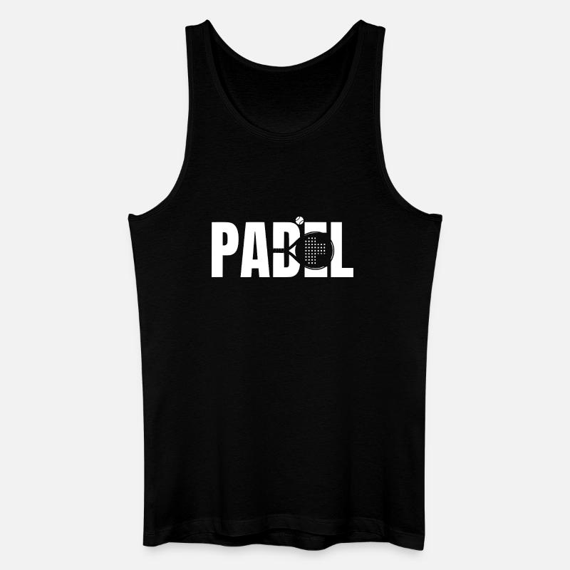 Padel - Männer Bio Tank Top - Schwarz