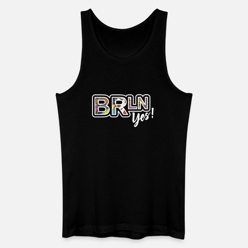 Graffiti-Stil Berlin Yes! - Männer Bio Tank Top - Schwarz