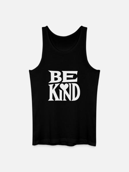 Be kind slogan with heart - Men’s Organic Tank Top - black