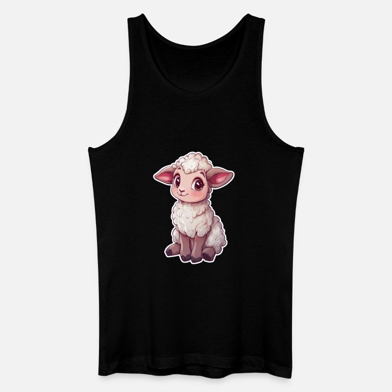 Schaf - Männer Bio Tank Top - Schwarz