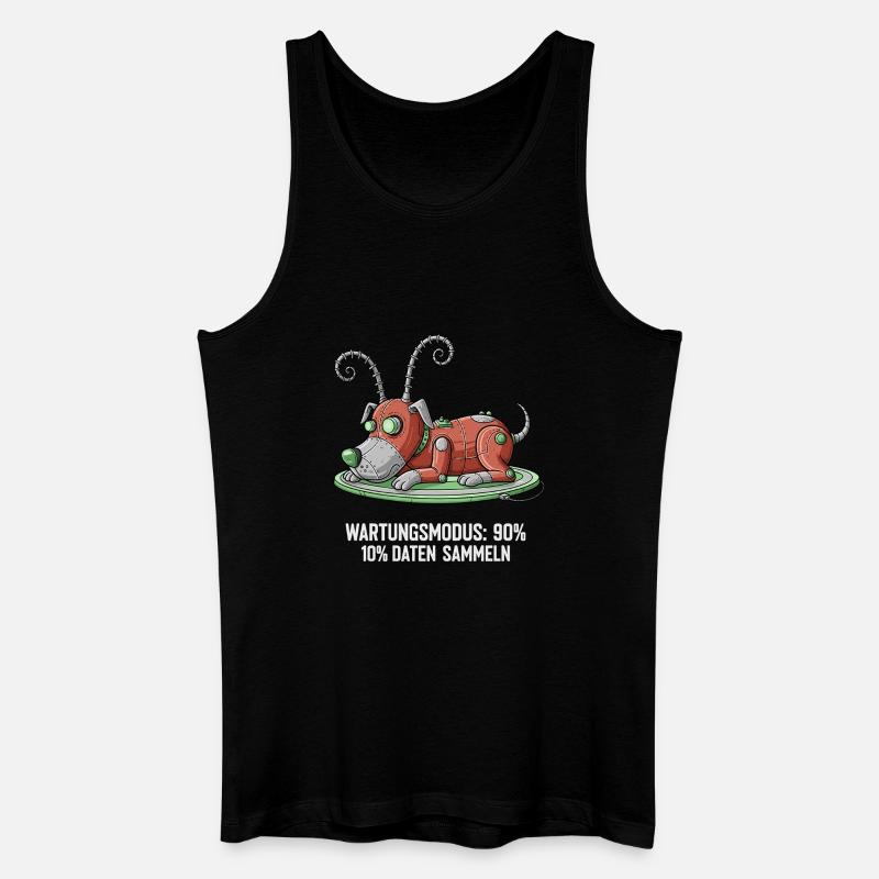 Wartungsmodus: Daten sammeln - Männer Bio Tank Top - Schwarz
