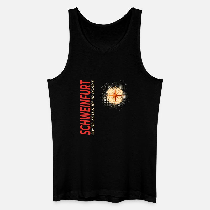 Schweinfurt - Männer Bio Tank Top - Schwarz