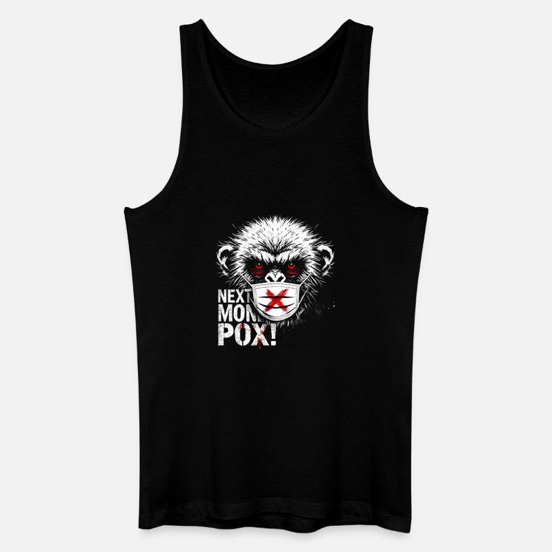 Protest Monkey Face Mask Artwork - Men’s Organic Tank Top - black