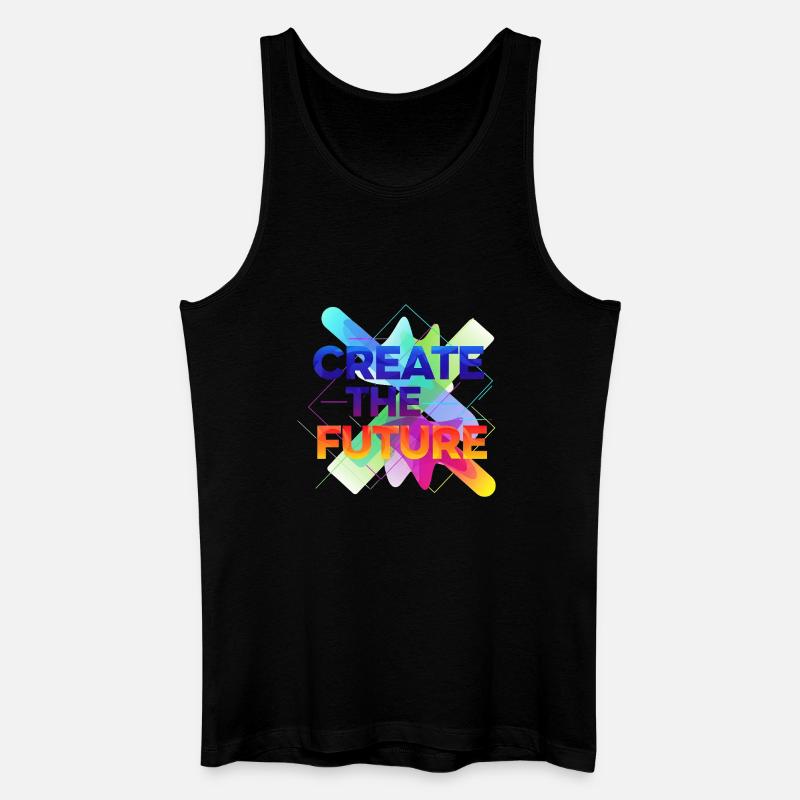Create the future - Männer Bio Tank Top - Schwarz