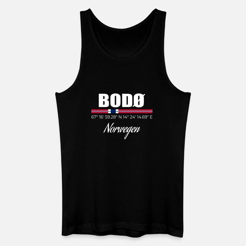 BODØ - Männer Bio Tank Top - Schwarz