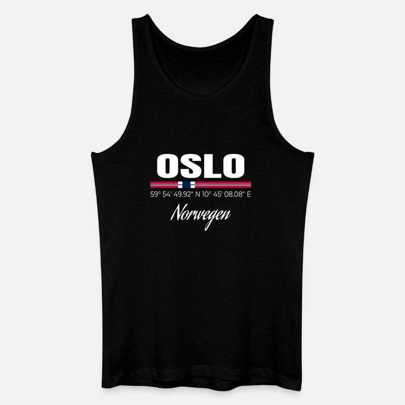 Oslo - Männer Bio Tank Top - Schwarz