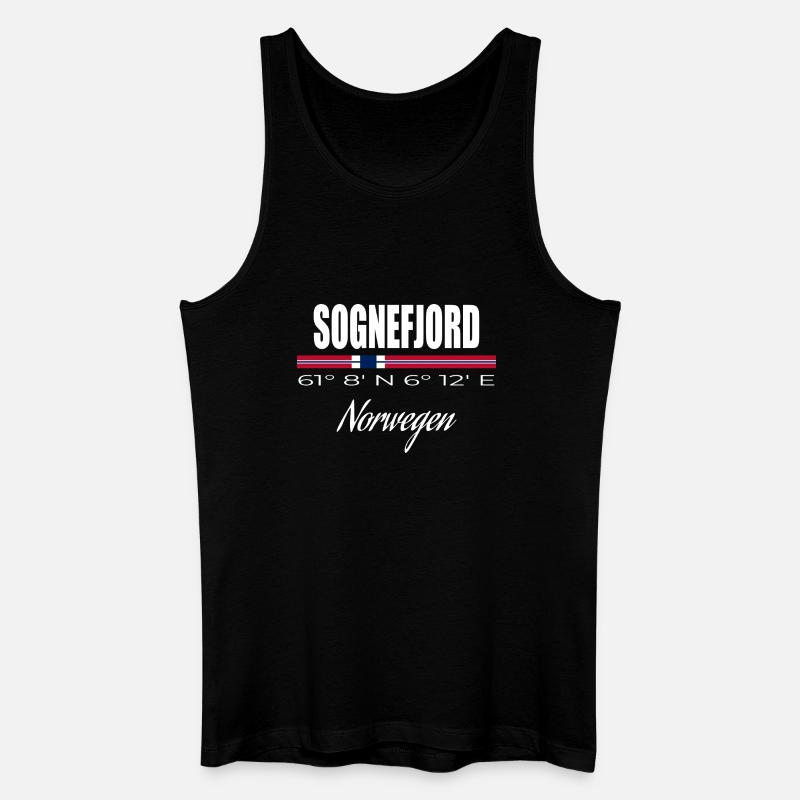 Sognefjord - Männer Bio Tank Top - Schwarz