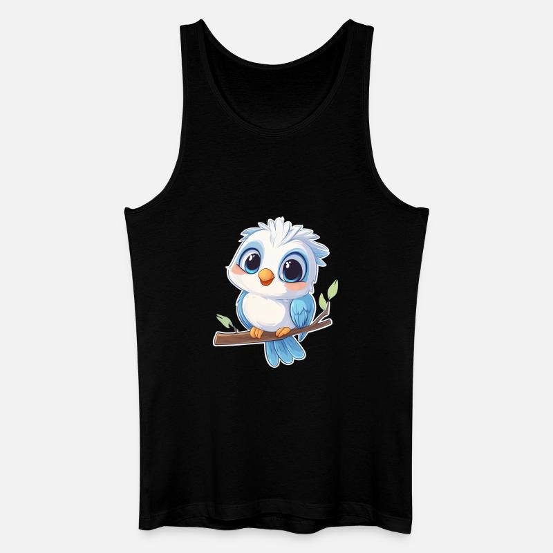 Kakadu - Männer Bio Tank Top - Schwarz