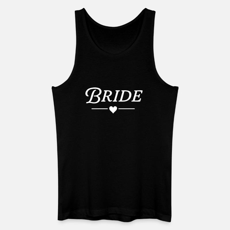 Mariée / Texte classique Blanc - Débardeur bio Homme - noir