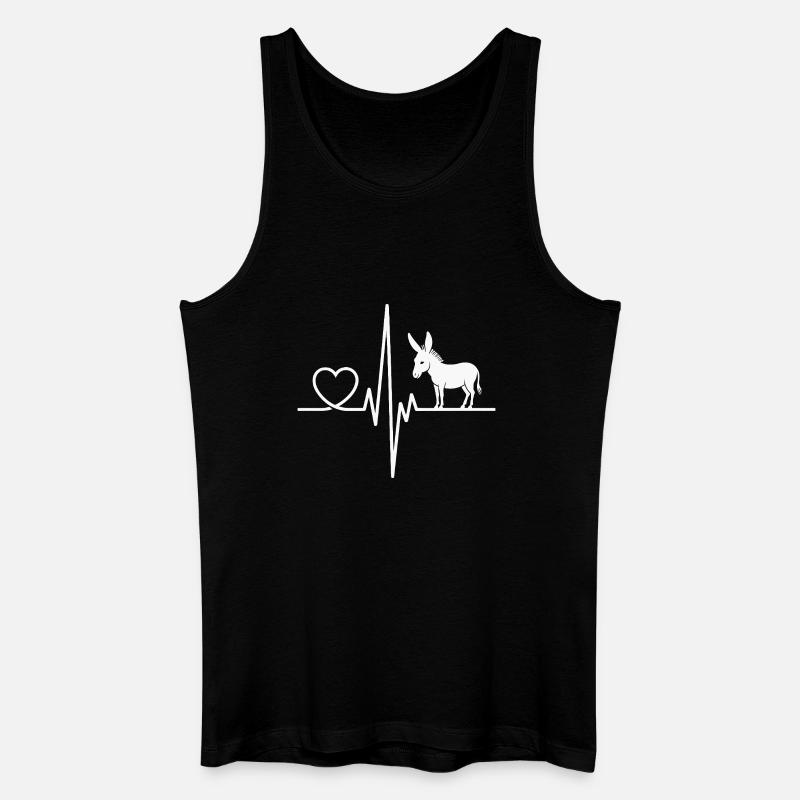 Esel - Männer Bio Tank Top - Schwarz