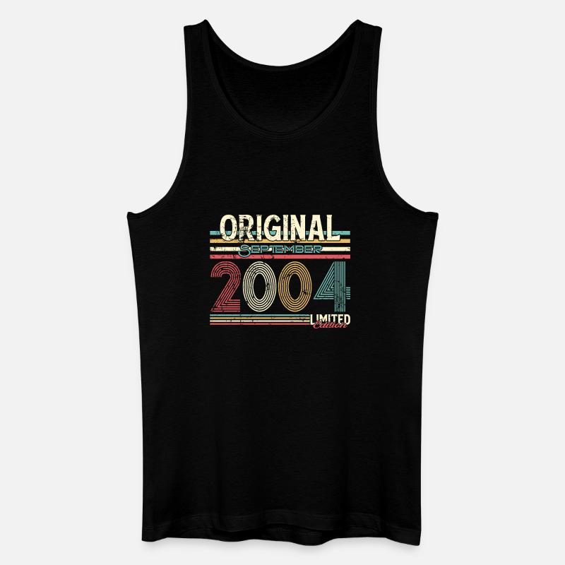 Retro September 2004 Limitierte Edition - Männer Bio Tank Top - Schwarz