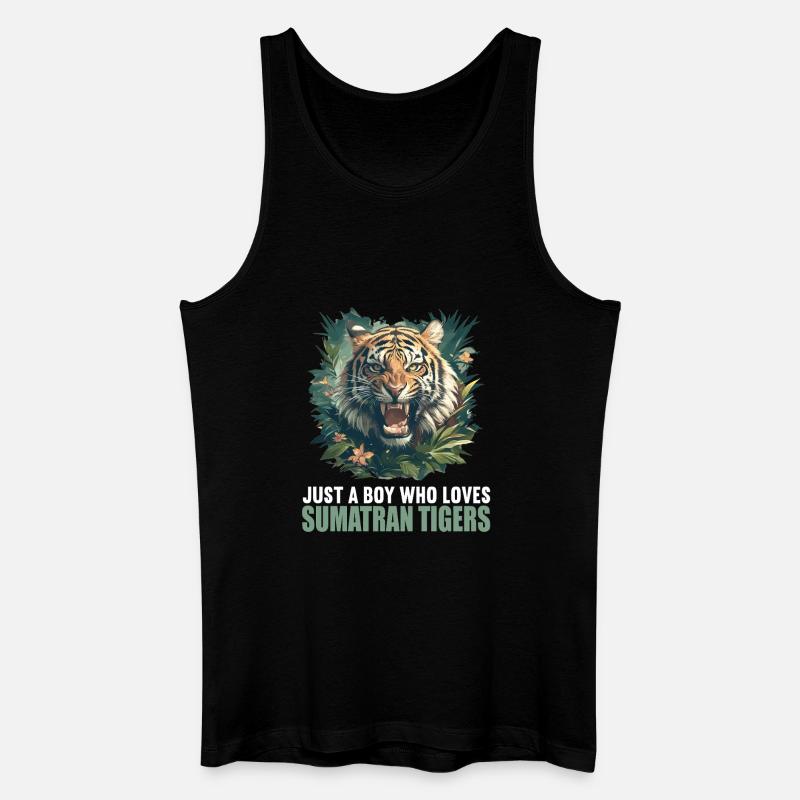 Sumatra-Tiger - Männer Bio Tank Top - Schwarz