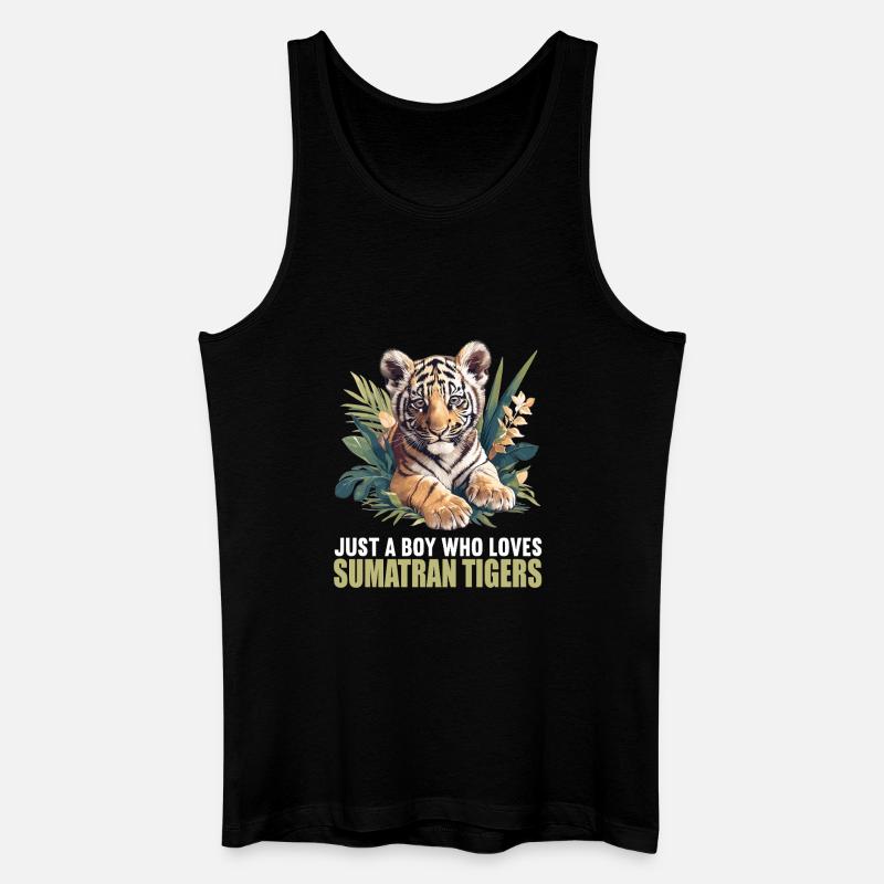 Sumatra-Tiger - Männer Bio Tank Top - Schwarz
