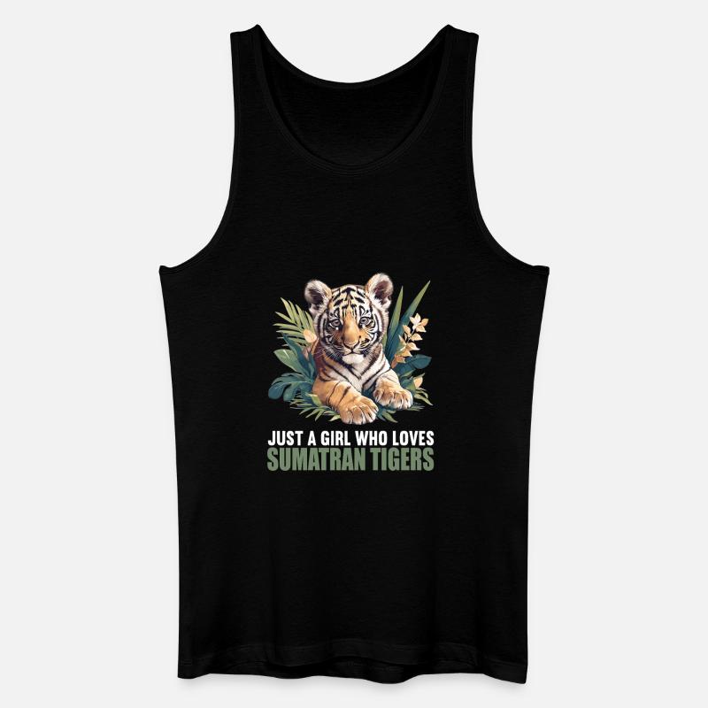 Sumatra-Tiger - Männer Bio Tank Top - Schwarz