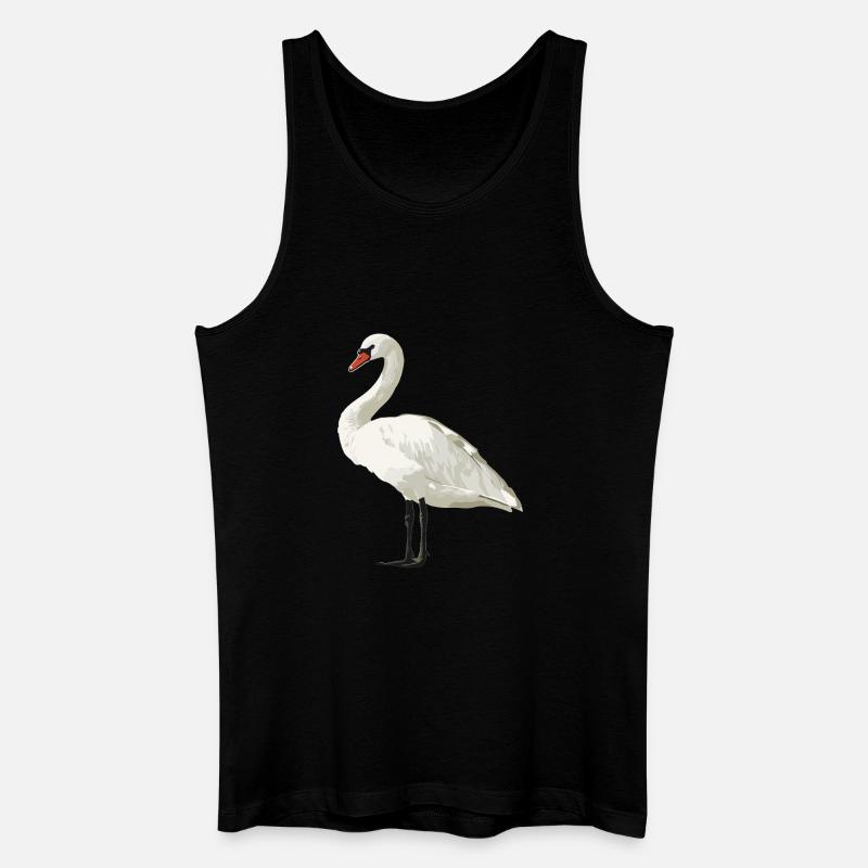 Schwäne Schwan - Männer Bio Tank Top - Schwarz