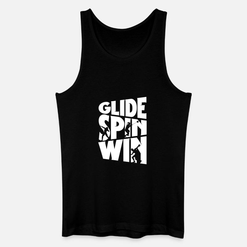 Kugelstoßen Kugelstoß Kugelstoßer Glide Spin Win - Männer Bio Tank Top - Schwarz
