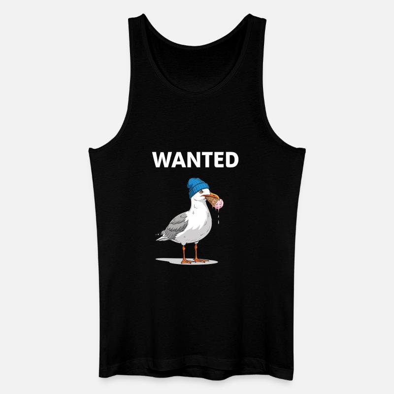 Gesucht Möwe Eiscreme Abenteuer - Männer Bio Tank Top - Schwarz