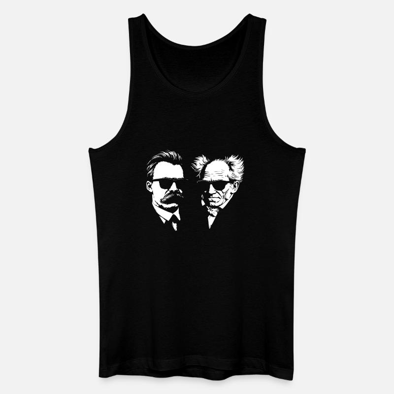 Die deutschen Philosophen Nietzsche und Schopenhhauer - Männer Bio Tank Top - Schwarz