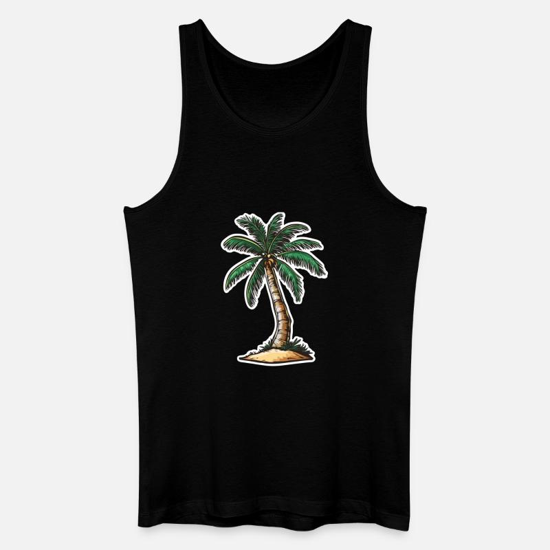 Palme - Männer Bio Tank Top - Schwarz