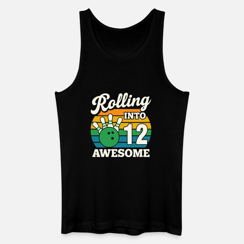 Rolling Into 12s Bowling Celebration - Men’s Organic Tank Top - black