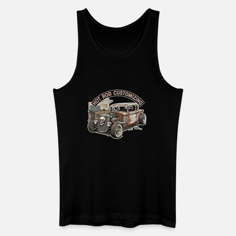 Rustic Hot Rod Customization Design - Men’s Organic Tank Top - black