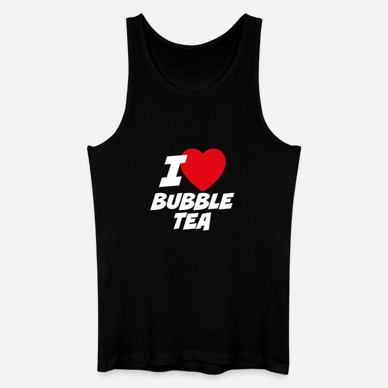 Ich liebe Bubble Tea - Männer Bio Tank Top - Schwarz