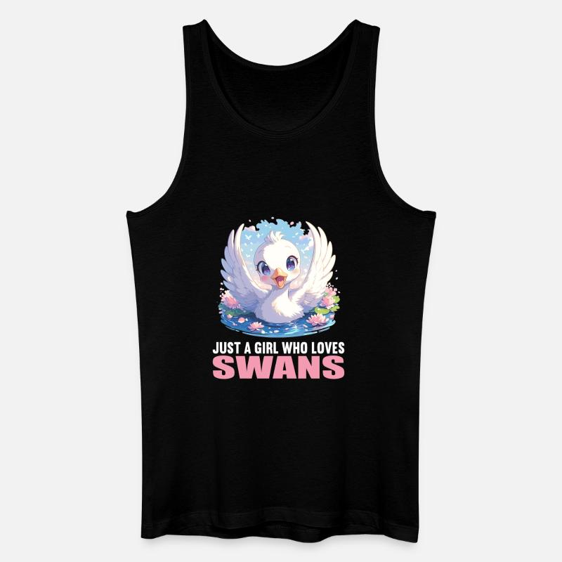Schwäne Schwan - Männer Bio Tank Top - Schwarz