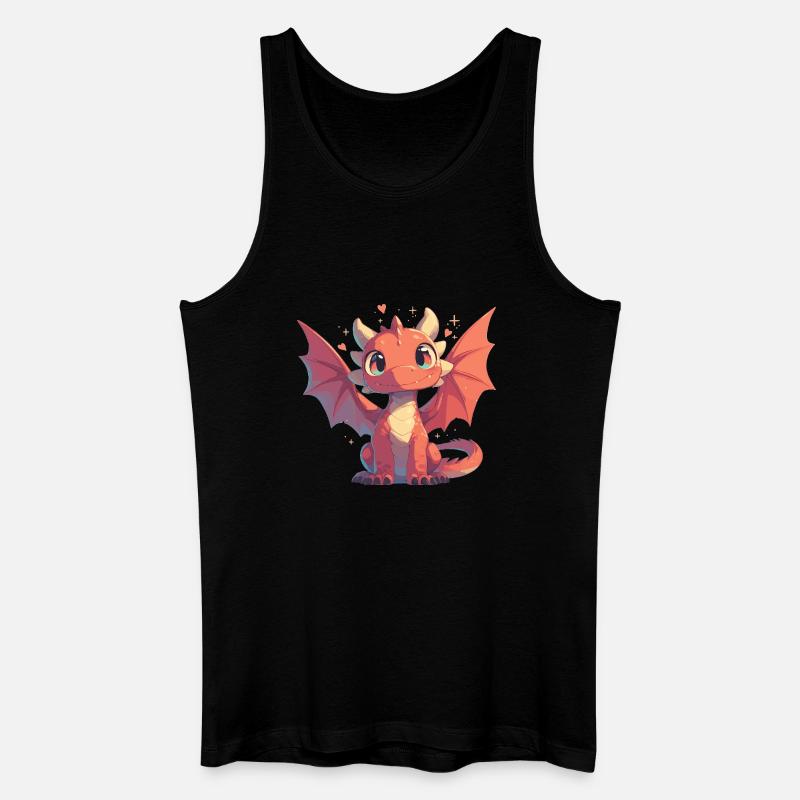 Drachen Drache - Männer Bio Tank Top - Schwarz