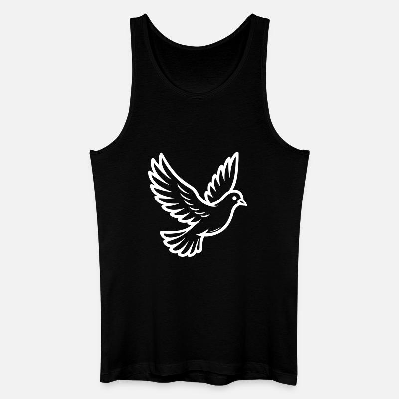 Taube Vogel - Männer Bio Tank Top - Schwarz