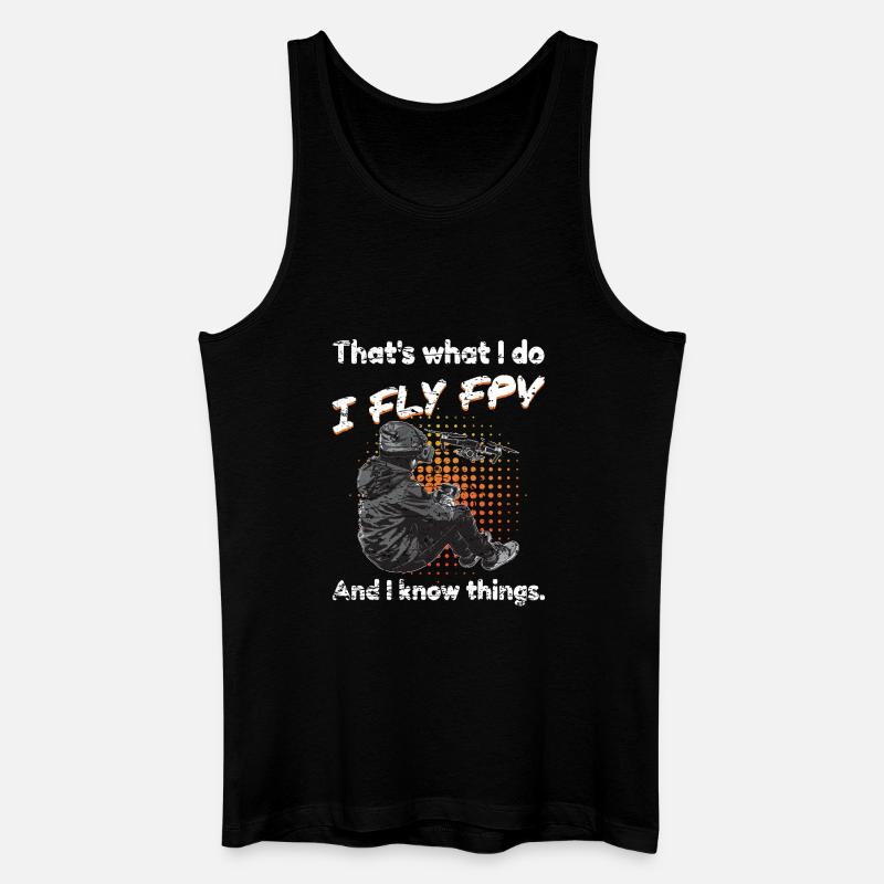 FPV Drohne Quadcopter - Männer Bio Tank Top - Schwarz