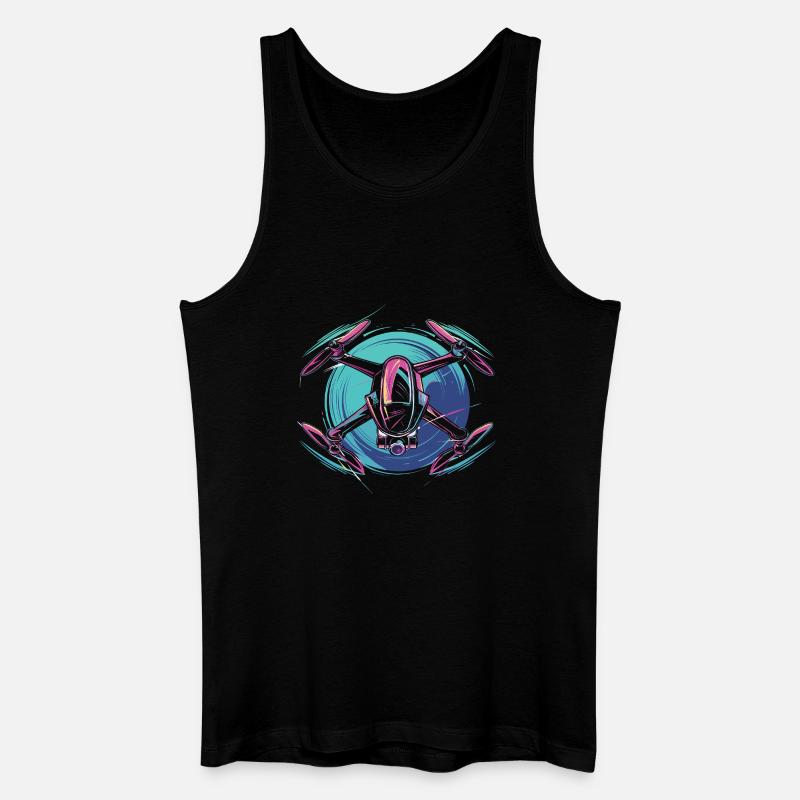 Dynamic Drone - Männer Bio Tank Top - Schwarz