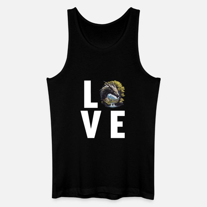 Drachen Drache - Männer Bio Tank Top - Schwarz