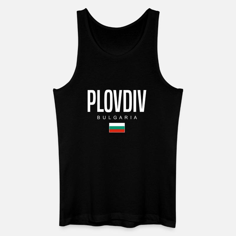 Plovdiv Bulgarien - Männer Bio Tank Top - Schwarz