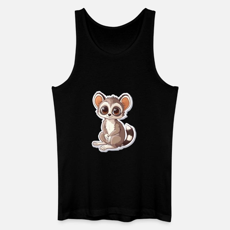 Lemur - Männer Bio Tank Top - Schwarz