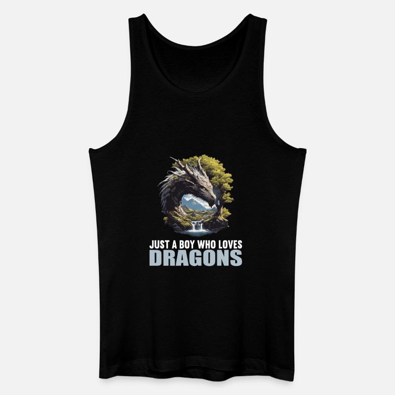 Drachen Drache - Männer Bio Tank Top - Schwarz